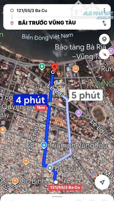 BÁN ĐẤT SẴN SỔ HẺM ÔTÔ 121/ BA CU PHƯỜNG 4, VŨNG TÀU. GIÁ 4.25 TỶ - 9