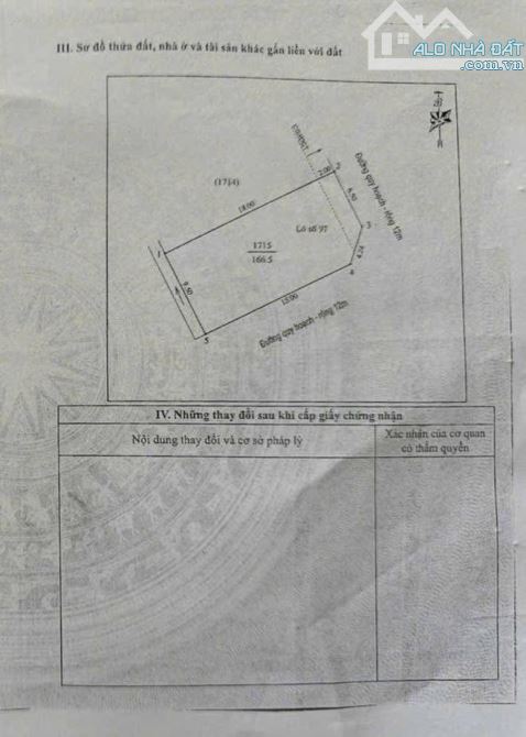 Bán lô góc 166.5m2 đất đấu gía Trung Thành- Hưng Đông