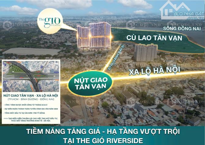 Bán căn hộ The Gió Riverside thuộc địa phận HCM ngay tại ga metro ,thanh toán chỉ từ 1%.