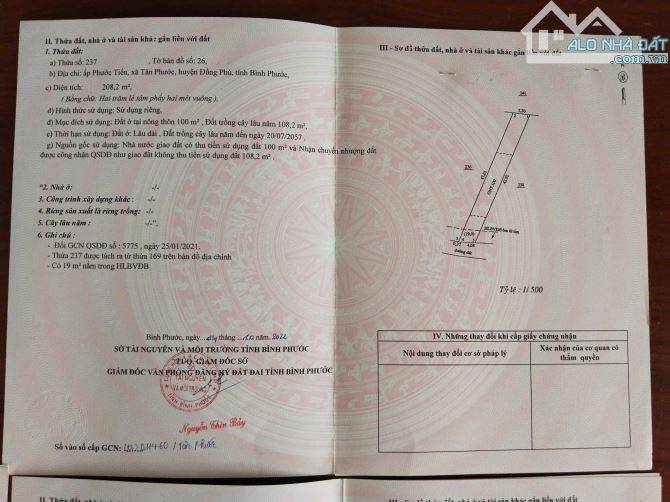 Chỉ: 350tr Bán lô Đất Gần chợ Tân Phước, Đồng Phú - 2