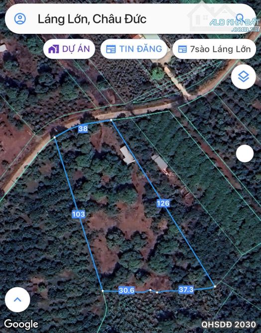 Bán khoảng 6 sào (6037m2) đất Láng Lớn, huyện Châu Đức, BRVT. - 2