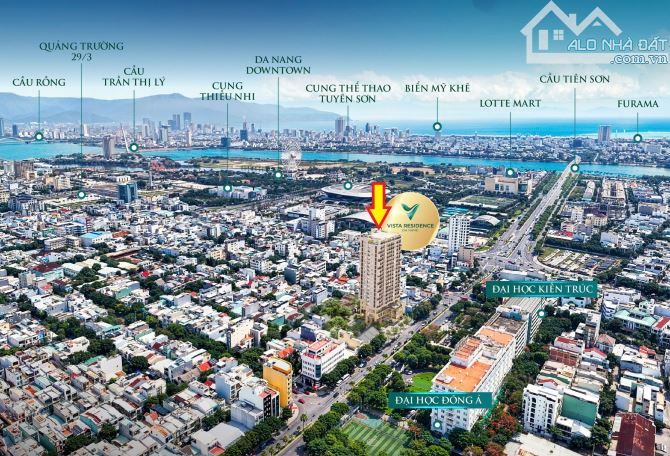 Mở bán tòa chung cư cao cấp trung tâm Quận Hải Châu. view sông và Pháo Hoa. Chiết khấu 9%