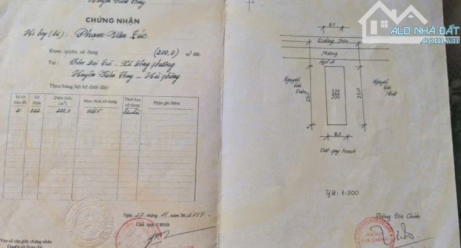 Bán đất Đại Trà - Đông Phương - Kiến Thụy - Hải Phòng
