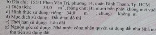 Nhà 3 tầng 4x9m 155/1 Phan Văn Trị 5.5 tỷ