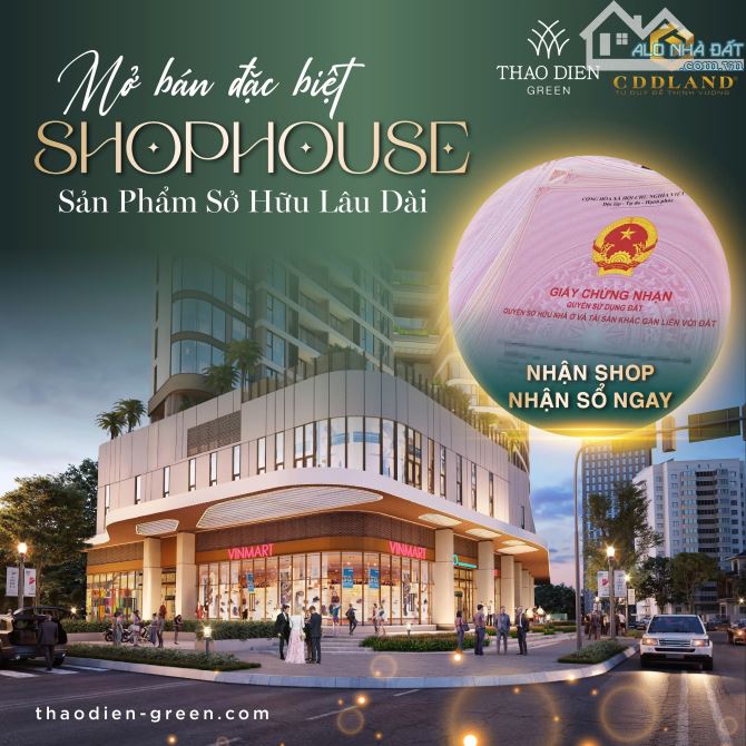 Mua Bán Shophouse sỏ hửu sổ hồng lâu dài tại Thảo Điền Green Nguyễn Văn Hưởng Quận 2 ,