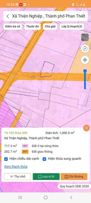 BÁN 1000m2 qh THỔ CƯ PHƯỜNG HÀM TIẾN, PHAN THIẾT - giá 4,5 tỷ TL - 2