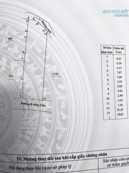 Chủ gởi bán 406.5m2 xã Diên Hoà có 100m2 thổ cư, Giá chỉ 3.2 tỷ - 3