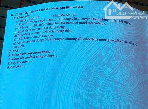 Chính chủ chào bán Lô đất biệt thự 3 mặt tiền view sông. Xã Phong Châu, Đông Hưng, Thái Bì - 3