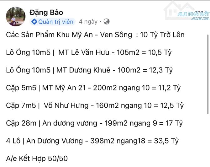 cặp phan huy thông xây cao tầng - 50Tr/m2 đường 10m5 sát sông - 4