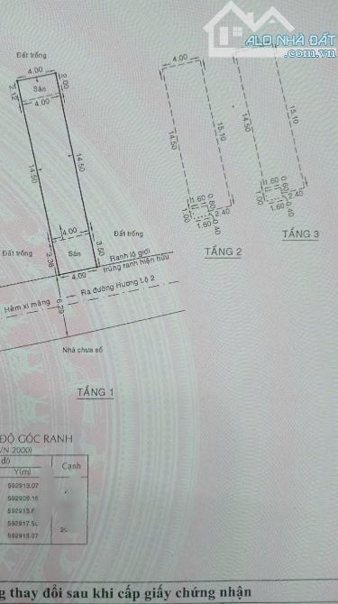 bán gấp nhà đẹp 3 tầng đường hương lộ 2,dt 80m2(4x20)x 3 tầng Giá : 4.79TỶ