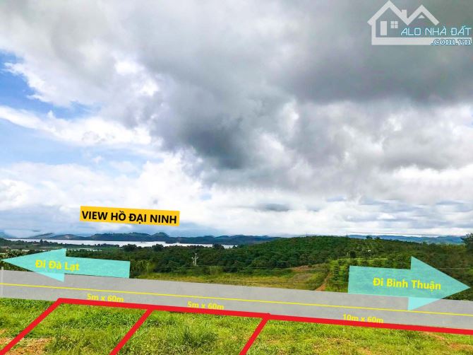 án đất 2 MT QL 28B Đức Trọng, Lâm Đồng, 5 x 60m, (100)m2 TC, giá 1.4 tỷ