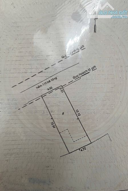Nhà Nguyễn Thị Tần ( 4.5x12.5), k lộ giới, hẻm đối diện chợ Rạch Ông