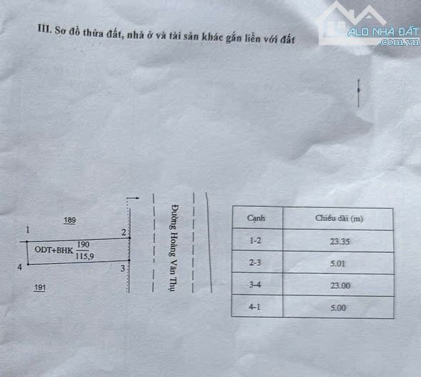 Bán lô 5x23m hướng Đông, mặt tiền Hoàng Văn Thụ, Tp Quảng Ngãi - 1