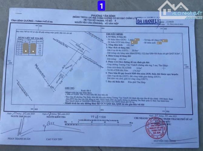 2 lô đất mới tách 182,5m2 2ty950 TL  16tr/m2, MT đường nhà 5 em, p.Tân Bình - 5