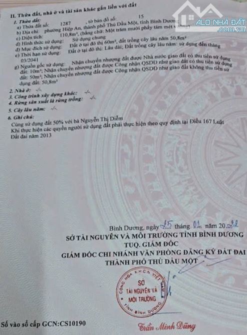 BÁN NHÀ TRỌ, 1KIỐT+4P.TRỌ, MT DX94, P.HIỆP AN, TP.TDM, DT:5x21, TC60M2, SHR, GIÁ 1,9 TỶ - 7