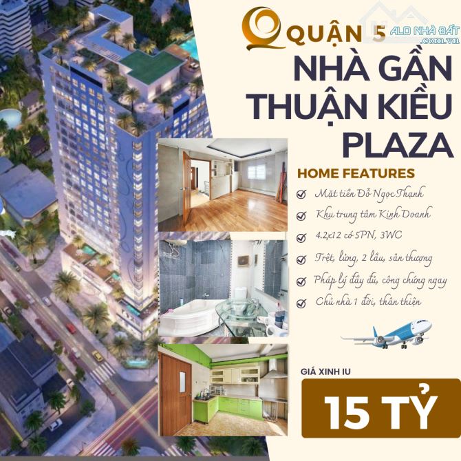 Nhà Mặt tiền Q5 khu Thuận Kiều Plaza 5PN, kinh doanh sầm uất giá 15 tỷ