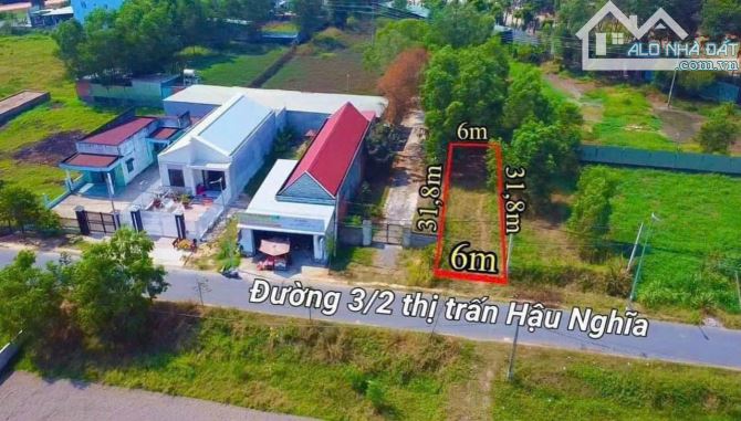 Đất mặt tiền đường 3 tháng 2 Hậu Nghĩa, Long An ngang 6 dài 31 giá 3ty1 TL