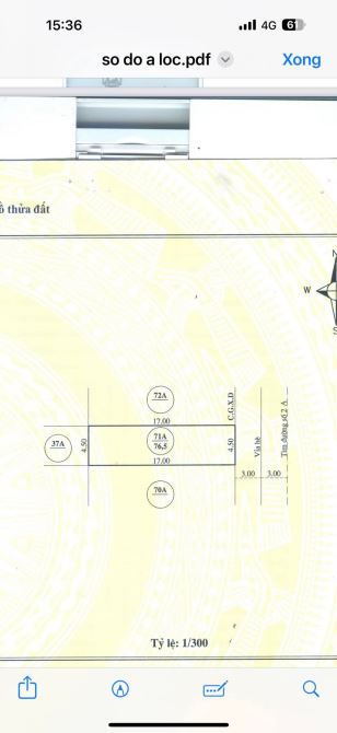 Bán 4 lô đất liền kề đường văn tiến dũng khu TDC p.trần quang diệu dt 76,5m2 giá 1ty650/lo