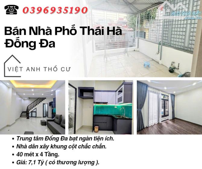 Bán nhà phố Thái Hà_Hiếm Khu Vực_Nhà Mới Đẹp_40mx4T_Giá: 7.1 Tỷ_Lh: .