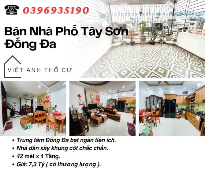 Bán nhà phố Tây Sơn_Nhà Dân Xây_Full Nội Thất_42mx4T_Giá: 7.3 Tỷ_Lh: .