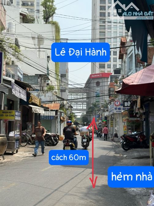 LÊ ĐẠI HÀNH Q11, KẾ Q5 - DT 42M2 HẺM Ô TÔ 7M, CÁCH MẶT TIỀN 10M, THÔNG - 1