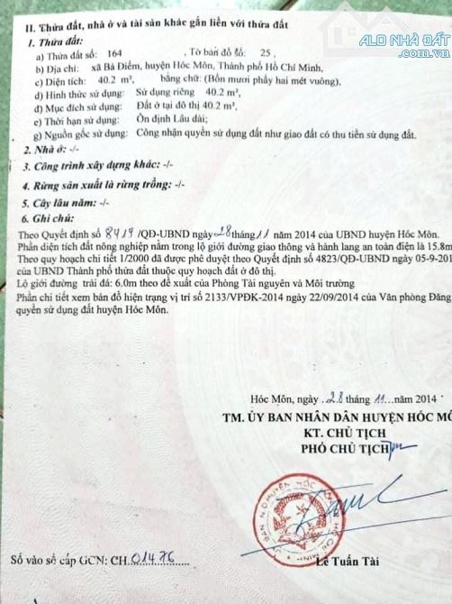 Cần bán gấp Nhà ở đường Bà Điểm Huyện Hóc Môn Hồ Chí Minh cần bán với giá 790 triệu - 1