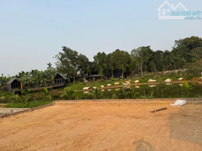 Hòa lạc thửa đất 100m full thổ mặt tiền 8m đẹp như tranh 3D - 1