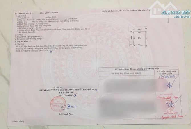 cc em bán DT ; 61m full thổ cư đại  yên CM giáp chúc sơn đường ô tô vào tận đất - 2