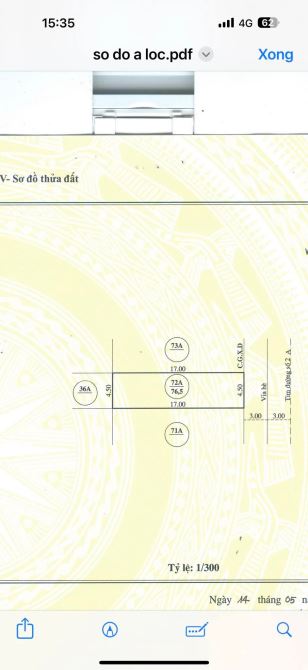 Bán 4 lô đất liền kề đường văn tiến dũng khu TDC p.trần quang diệu dt 76,5m2 giá 1ty650/lo - 2