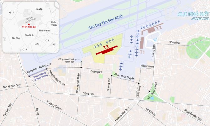 MẶT TIỀN 10X24 (240M2) 22 TỶ NGAY SÂN BAY, METRO 2, Đ.TRƯỜNG CHINH, P15, TB - 2