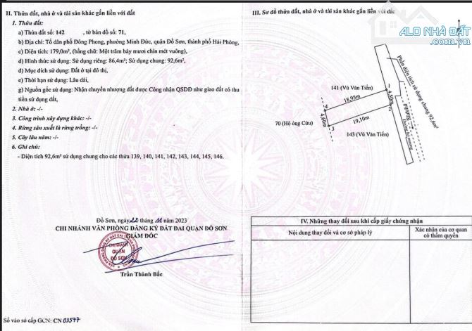 Bán 86m2 đất Đồng Nẻo, đối diện KCN Đồ Sơn đường trước đất 6m, cách bãi biển chỉ 6p đi xe - 4