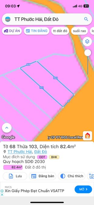BÁN ĐẤT MT ĐƯỜNG NGUYỄN VĂN LINH - TT PHƯỚC HẢI . LONG ĐẤT .BRVT - 5
