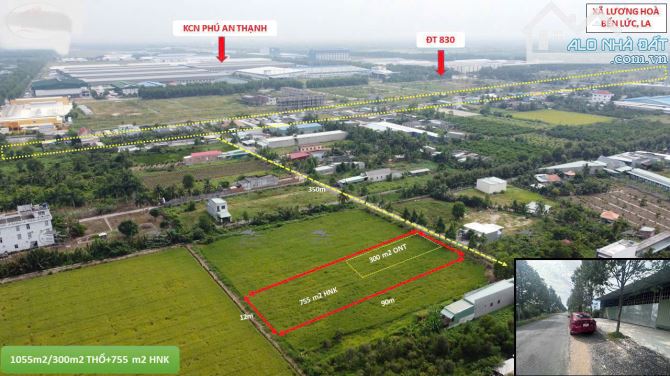 1054m2 đất mặt tiền ấp 10, Lương Hòa, Bến Lức, Long An có 300m2 thổ giá 8,5 tỷ