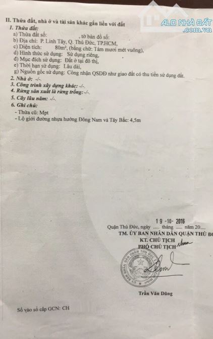 BÁN NHANH LÔ ĐẤT HẺM XE HƠI, ĐƯỜNG SỐ 9, P. LINH TÂY, 80M2, NGANG 6.83M, SỔ ĐẸP VUÔNG VỨC - 1