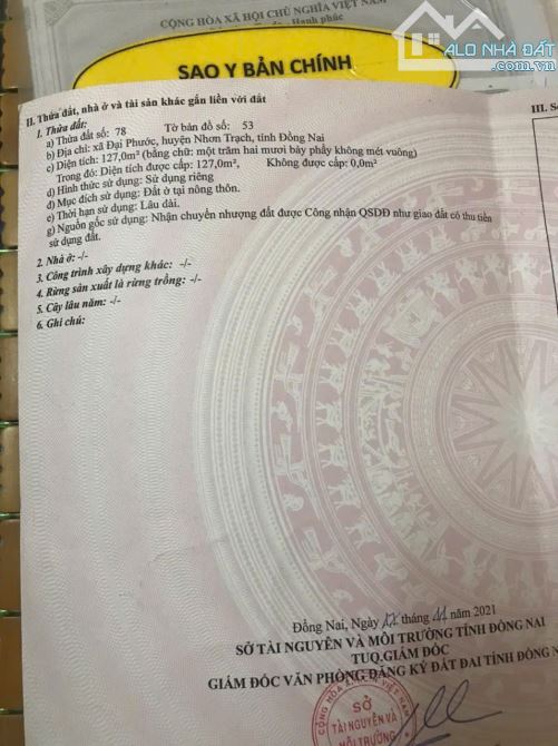 Bán nhà Đại Phước, khu dân cư hiện hữu, gần tất cả tiện ích, chợ bưu điện, điện lực, nước - 1