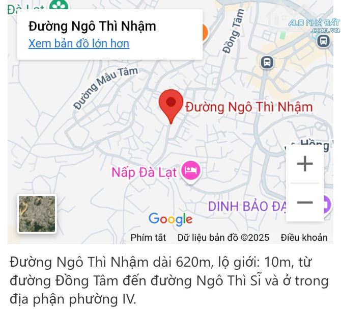 🔥 BÁN LÔ ĐẤT NGÔ THÌ NHẬM – P4 - ĐÀ LẠT | VỊ TRÍ ĐẮC ĐỊA – GIÁ TỐT – TIỀM NĂNG CAO 🔥 - 1