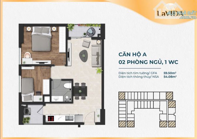 Bán căn hộ Newlavida Dĩ An gần Vincom nhận nhà mới tinh 60m2 giá 1.7 tỷ - 2