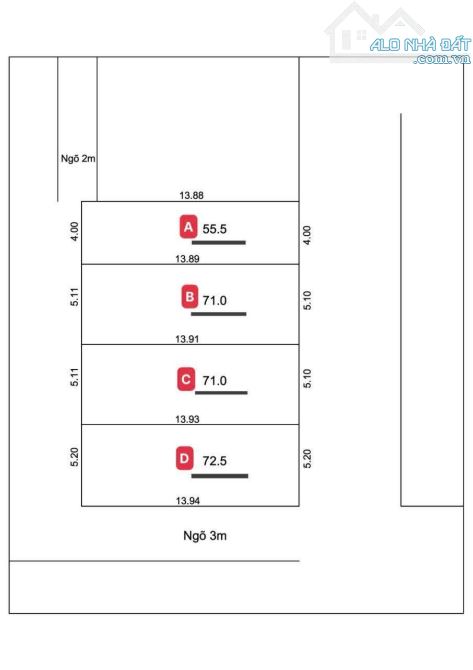 Hàng hiếm 3 Lô đất Phân Lô hàng không 117 Nguyễn Sơn, Vỉa hè oto tránh 72m2 - 12.x Tỷ - 2