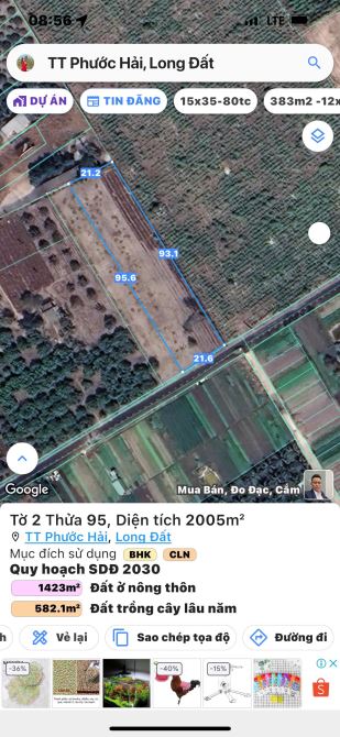 2000m2-300tc Thị trấn Phước Hải giá chỉ 6tỷ7 mua luôn đi ạ!!! - 3