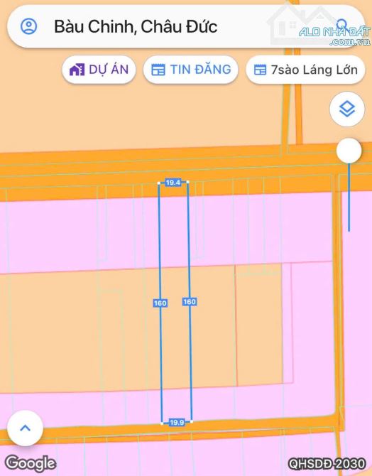 Bán khoảng 3 sào 1 (3112m2) đất Bàu Chinh, huyện Châu Đức, BRVT.