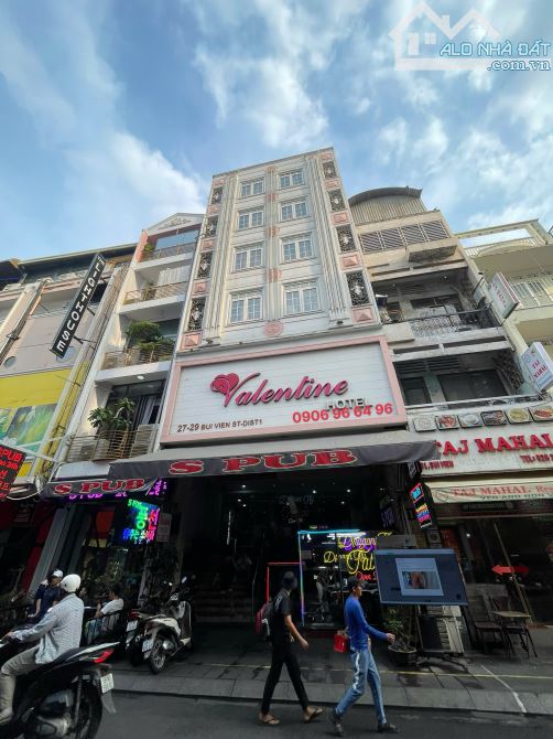 Bán Tòa nhà mặt tiền 27-29 Bùi Viện , PNL , Quận 1. DT: 8x19m , Hầm 8 Lầu , Giá 129 tỷ