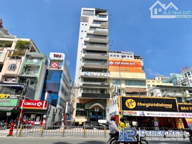 Tòa nhà hầm 10 tầng mặt tiền Nguyễn Thị Minh Khai, ngay Tao Đàn, Q.3-DT 8x25m HĐT 350tr/th