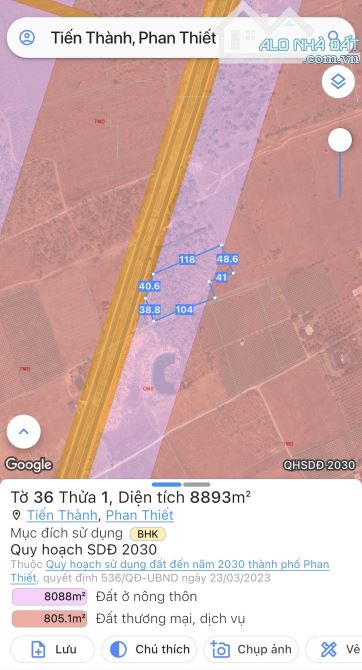 Bán Lô đất đẹp 12380m2 mặt tiền nhựa 719B, Xã tiến thành, Tp Phan thiết - 3