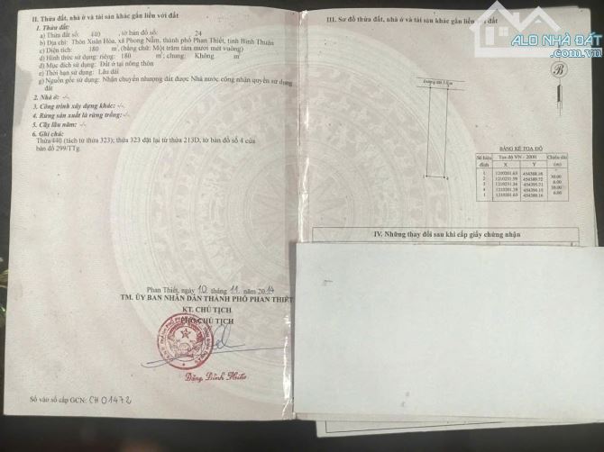 Bán lô 2 phạm thị ngư, phan thiết 180m2 thổ cư chỉ 1ty680