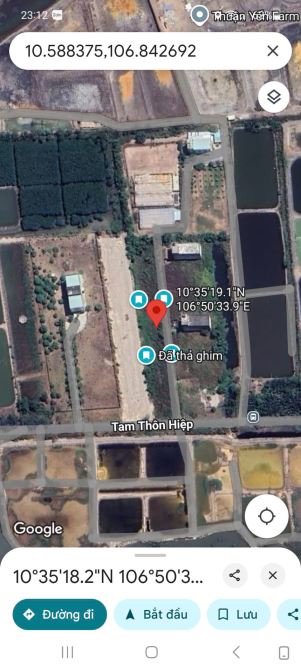 Bán lô đất Tam Thôn Hiệp, An Thới Đông, Cần Giờ: 22 x 50, giá 3,2 tỷ.