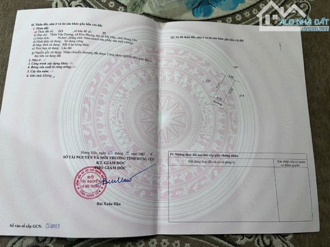 Bán lô đất đẹp 56m nở hậu giá rẻ đường ô tô tại Vân Dương, Hoà Phong, Mỹ Hào, Hưng Yên - 1