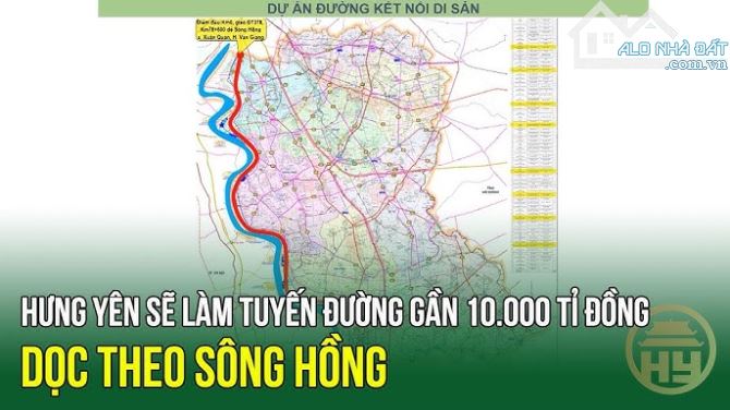 CC BÁN ĐẤT VIEW DỰ ÁN 10.000 TỶ ĐỒNG BÌNH MINH – KHOÁI CHÂU 1.100M2 NHỈNH 40 TỶ(HOT) - 1