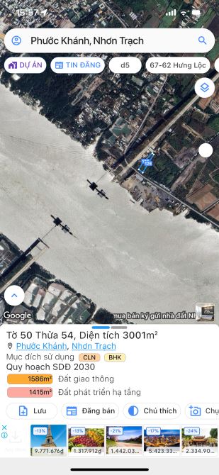 View Sông, chân cầu phước Khánh_Nhơn Trạch (Hộ khẩu HCM) Mặt tiền đường nhựa kinh doanh - 1