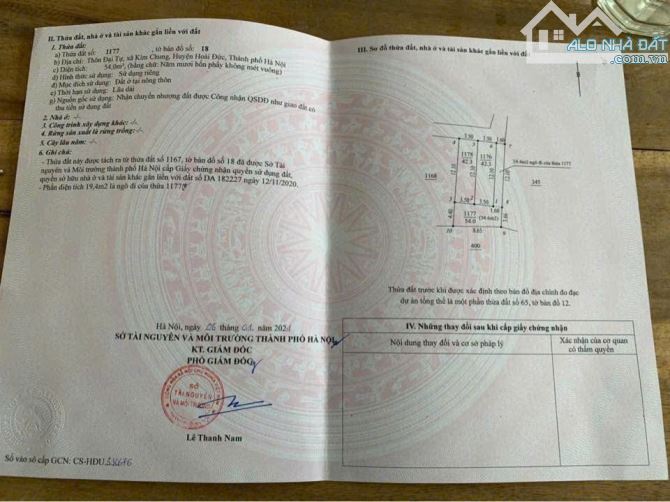 54m2 ĐẤT THỔ CƯ KIM CHUNG HOÀI ĐỨC DIỆN TÍCH NHỎ XINH GIÁ ĐẦU TƯ. - 3