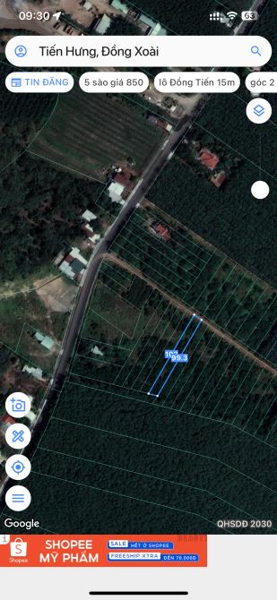 Đất Sào Tiến Hưng Tp Đồng Xoài giá 550tr - 1